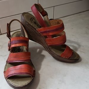 Women's Fly London Wedge Scrappy Sandals  size 40
